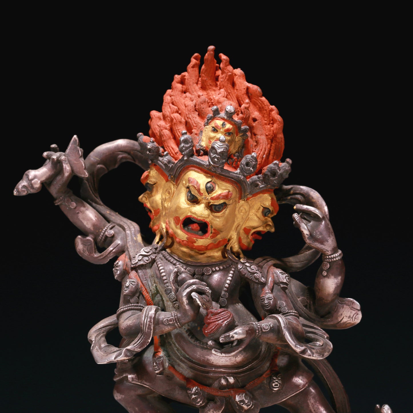 A Brilliant Gilt-Bronze Silver Figure Of Vajrapani