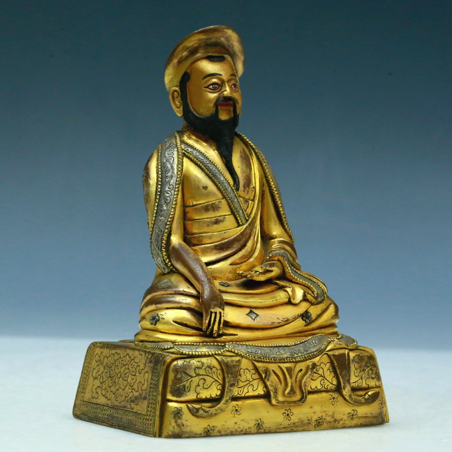 A Brilliant Gilt-Bronze Silver Figure Of Brog.Mi