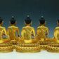 Five Wonderful Gilt-Bronze Figures Of Buddha Shakyamuni