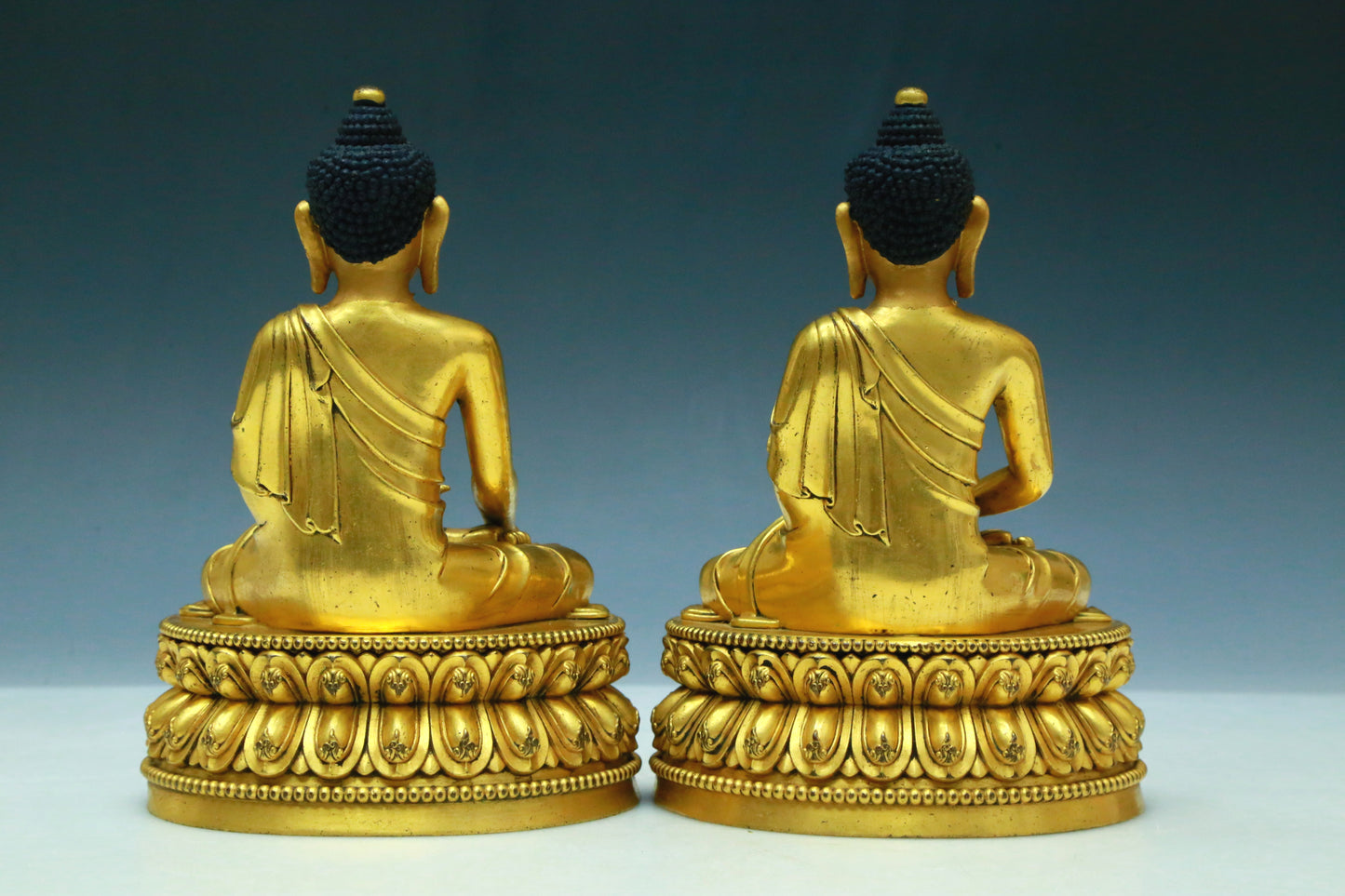 Five Wonderful Gilt-Bronze Figures Of Buddha Shakyamuni