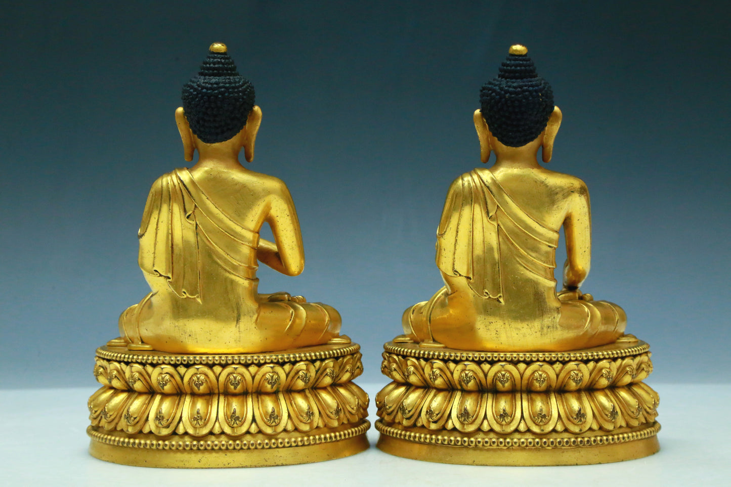 Five Wonderful Gilt-Bronze Figures Of Buddha Shakyamuni