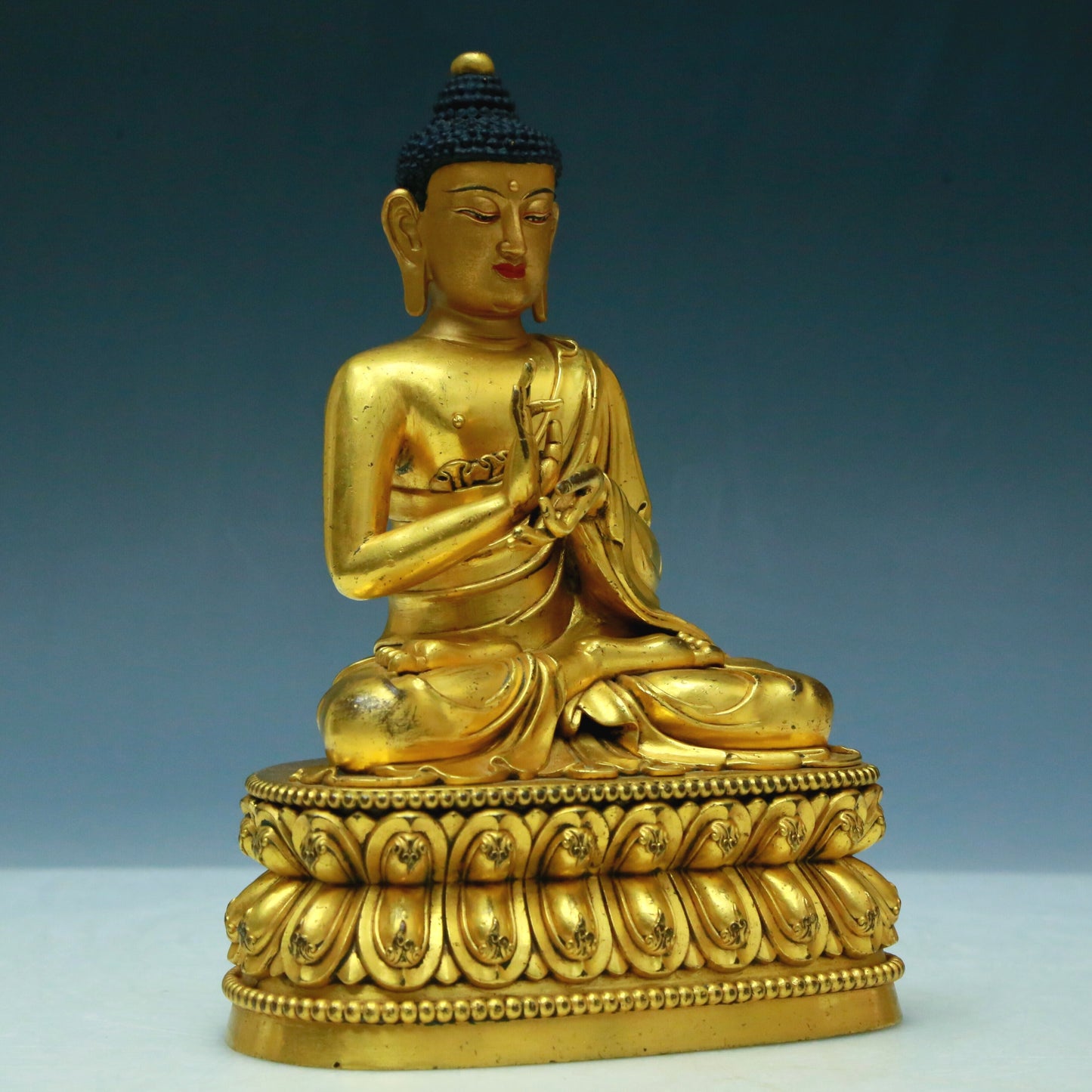 Five Wonderful Gilt-Bronze Figures Of Buddha Shakyamuni