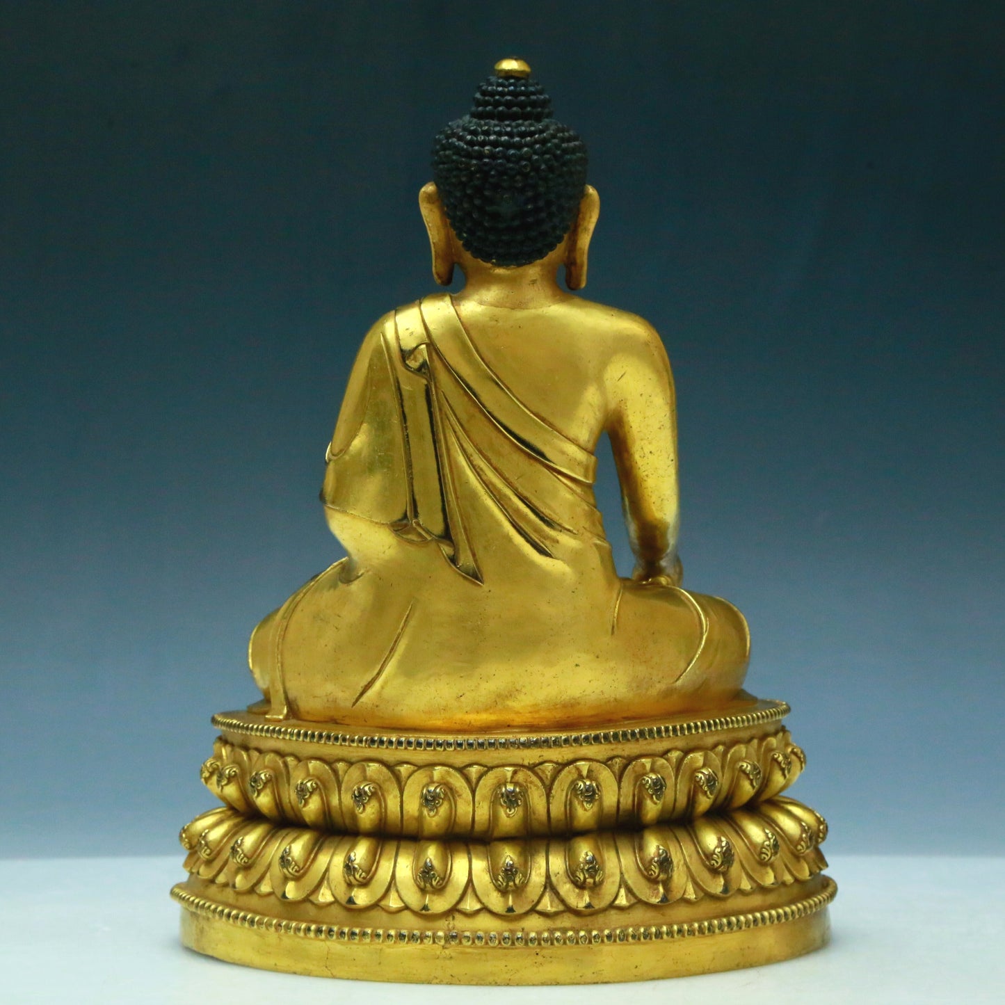 Three Wonderful Gilt-Bronze Figures Of Buddha Shakyamuni