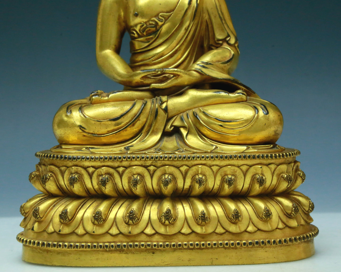 Three Wonderful Gilt-Bronze Figures Of Buddha Shakyamuni