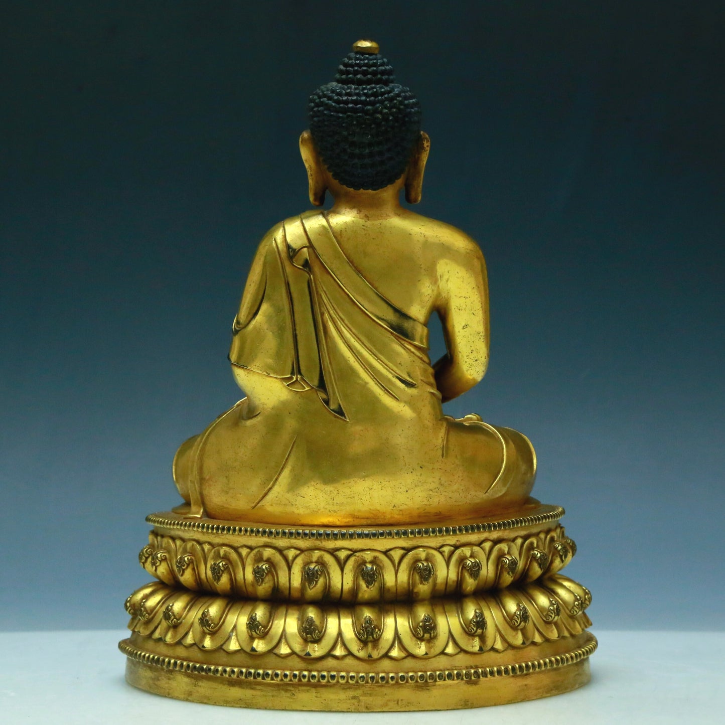 Three Wonderful Gilt-Bronze Figures Of Buddha Shakyamuni