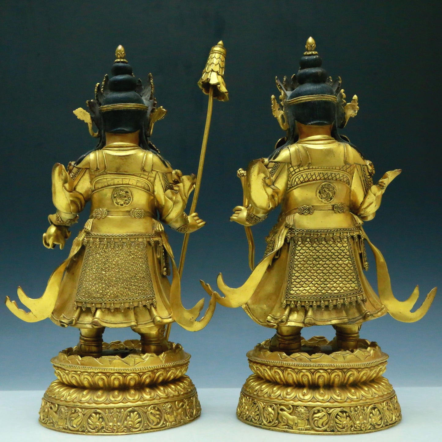 A Wonderful Set Of Gilt-Bronze Figures Of The Four Lokapalas