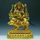 A Wonderful Gilt-Bronze Figure Of Kubera With An Elephant's Trunk