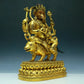 A Wonderful Gilt-Bronze Figure Of Kubera With An Elephant's Trunk
