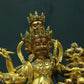 A Wonderful Gilt-Bronze Figure Of Vajrapani Seated On A Beast
