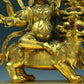A Wonderful Gilt-Bronze Figure Of Vajrapani Seated On A Beast
