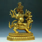 A Wonderful Gilt-Bronze Figure Of Vajrapani Seated On A Beast