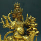 A Wonderful Gilt-Bronze Figure Of Vajrapani Seated On A Beast