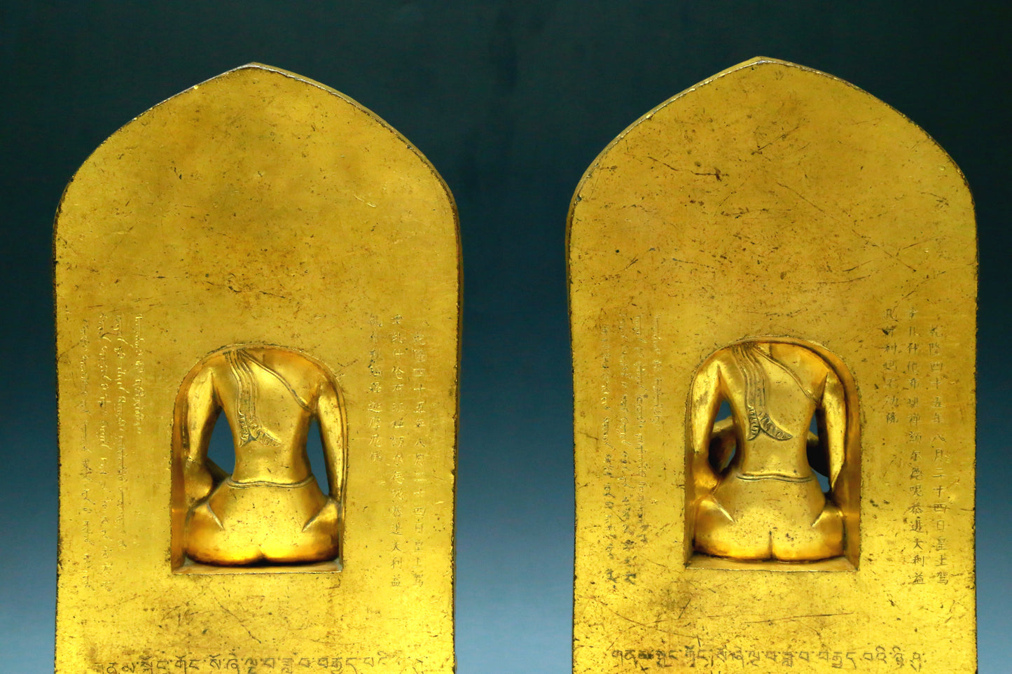 A Wonderful Set Of Gilt-Bronze Figures Of Bodhisattva With Inscriptions