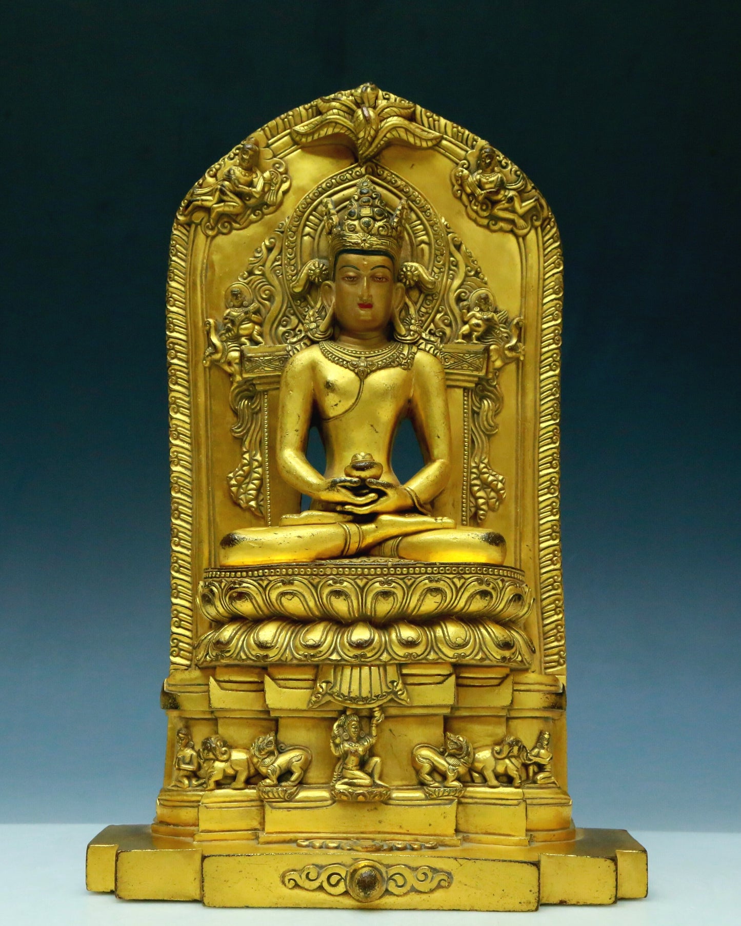 A Wonderful Set Of Gilt-Bronze Figures Of Bodhisattva With Inscriptions