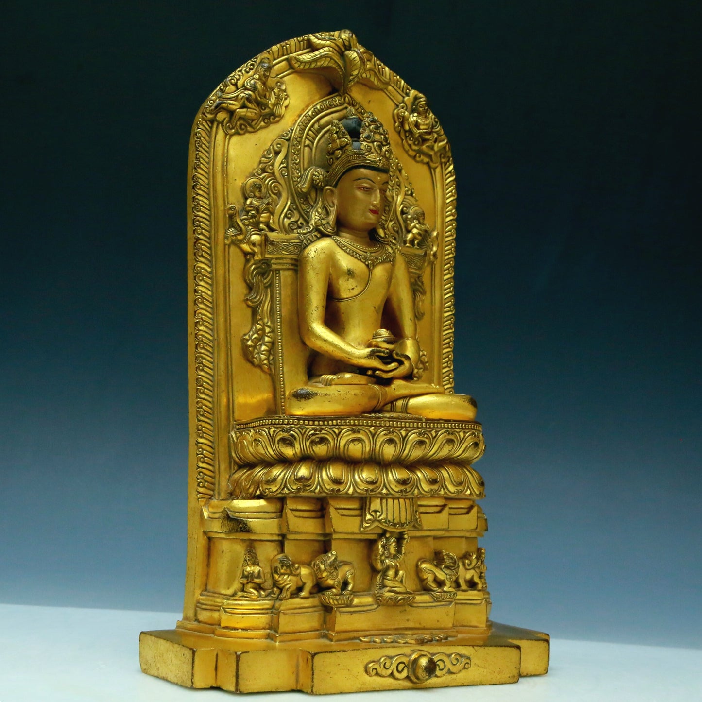 A Wonderful Set Of Gilt-Bronze Figures Of Bodhisattva With Inscriptions