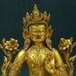 A Wonderful Gilt-Bronze Figure Of Green Tara