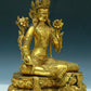 A Wonderful Gilt-Bronze Figure Of Green Tara