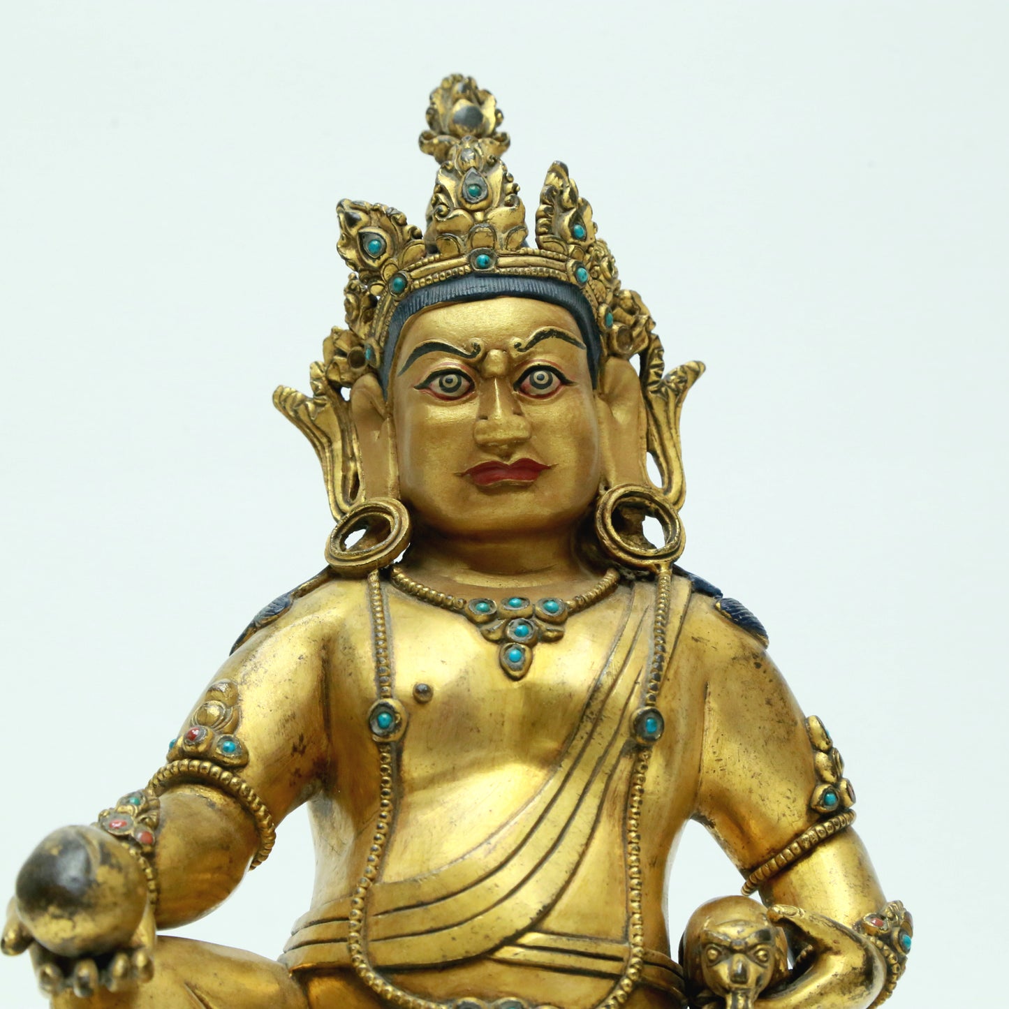 A Magnificent Gilt-Bronze Gem-Inlaid Figure Of Kubera