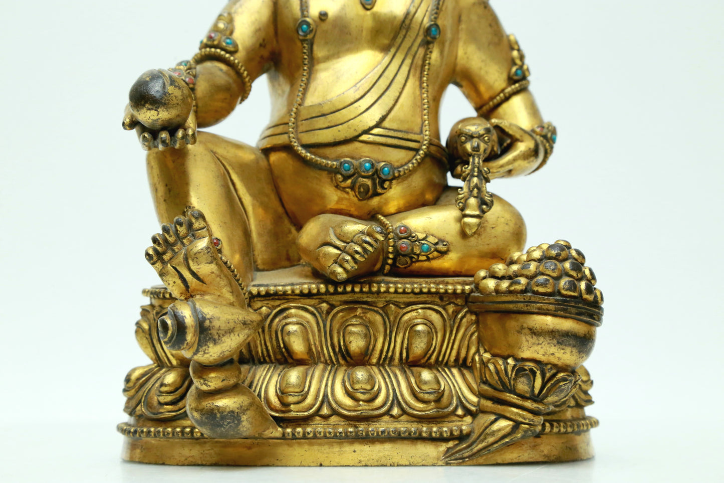 A Magnificent Gilt-Bronze Gem-Inlaid Figure Of Kubera