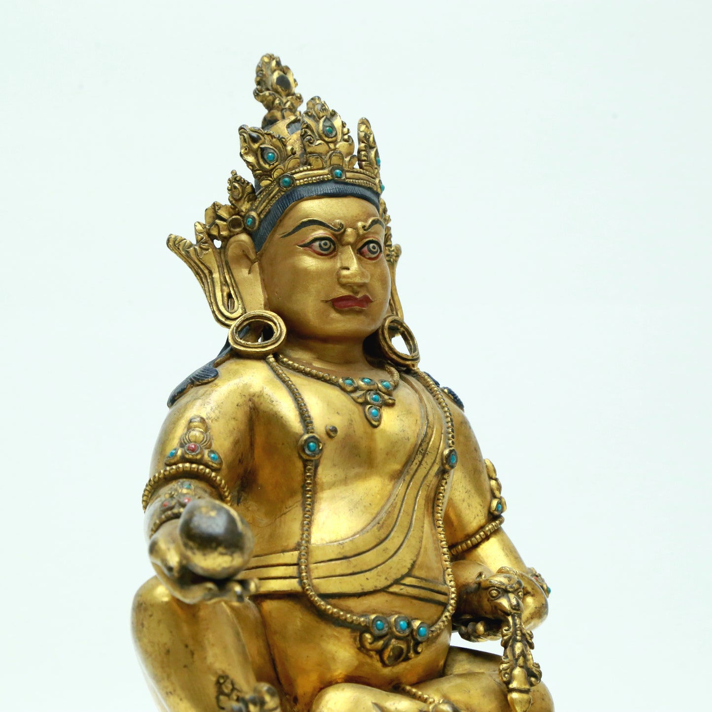 A Magnificent Gilt-Bronze Gem-Inlaid Figure Of Kubera