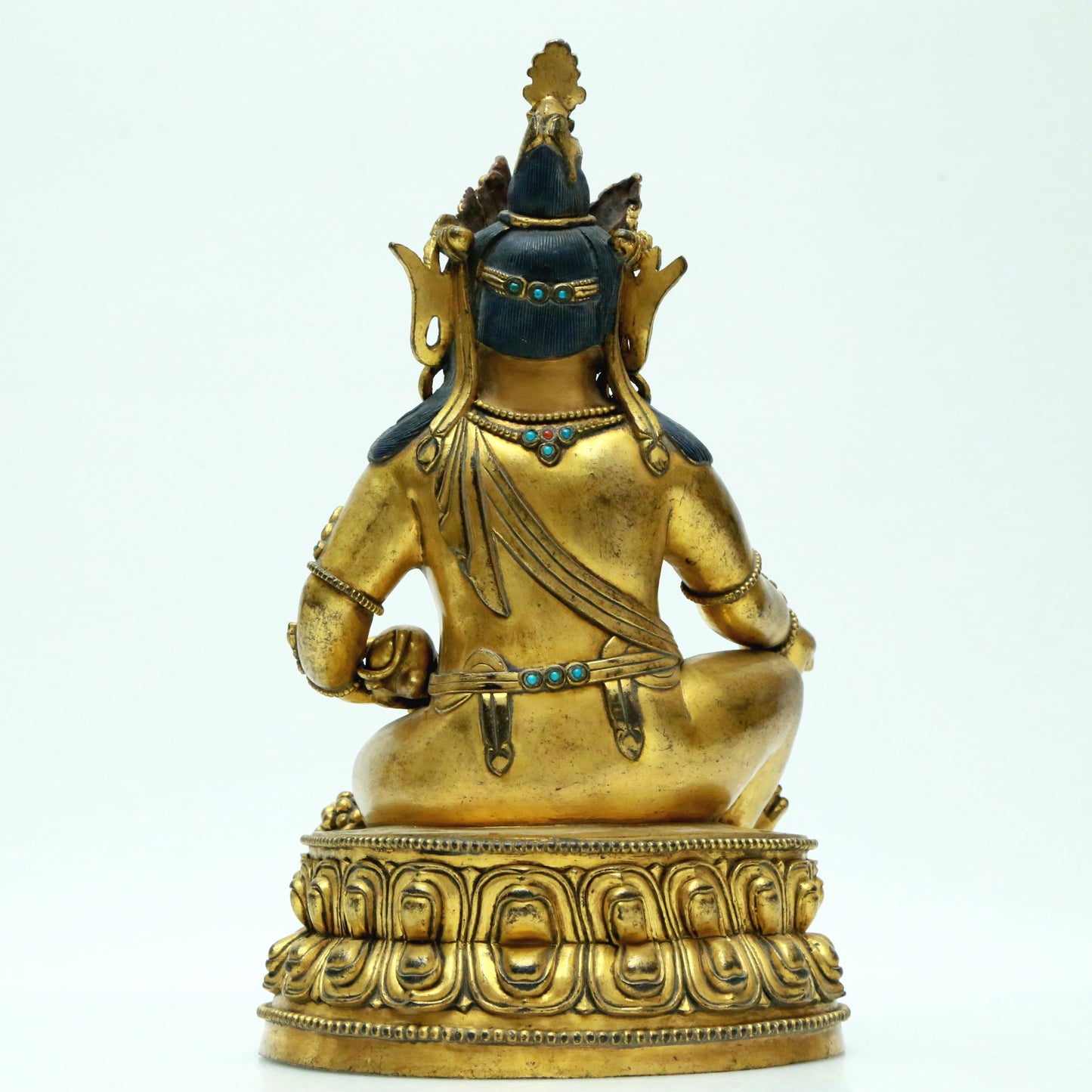 A Magnificent Gilt-Bronze Gem-Inlaid Figure Of Kubera