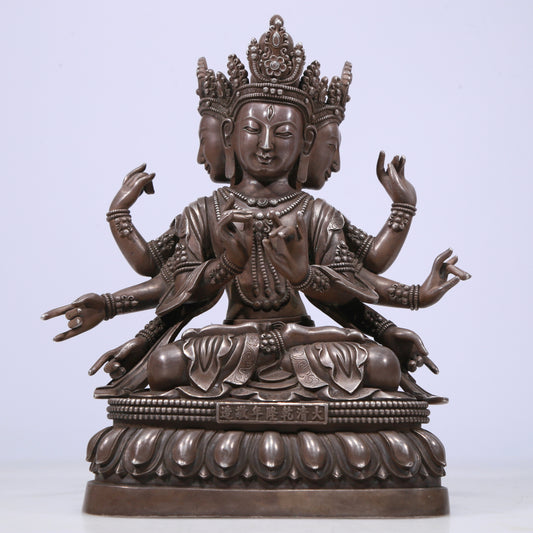 A Magnificent Gilt-Bronze Silver Figure Of Dakini