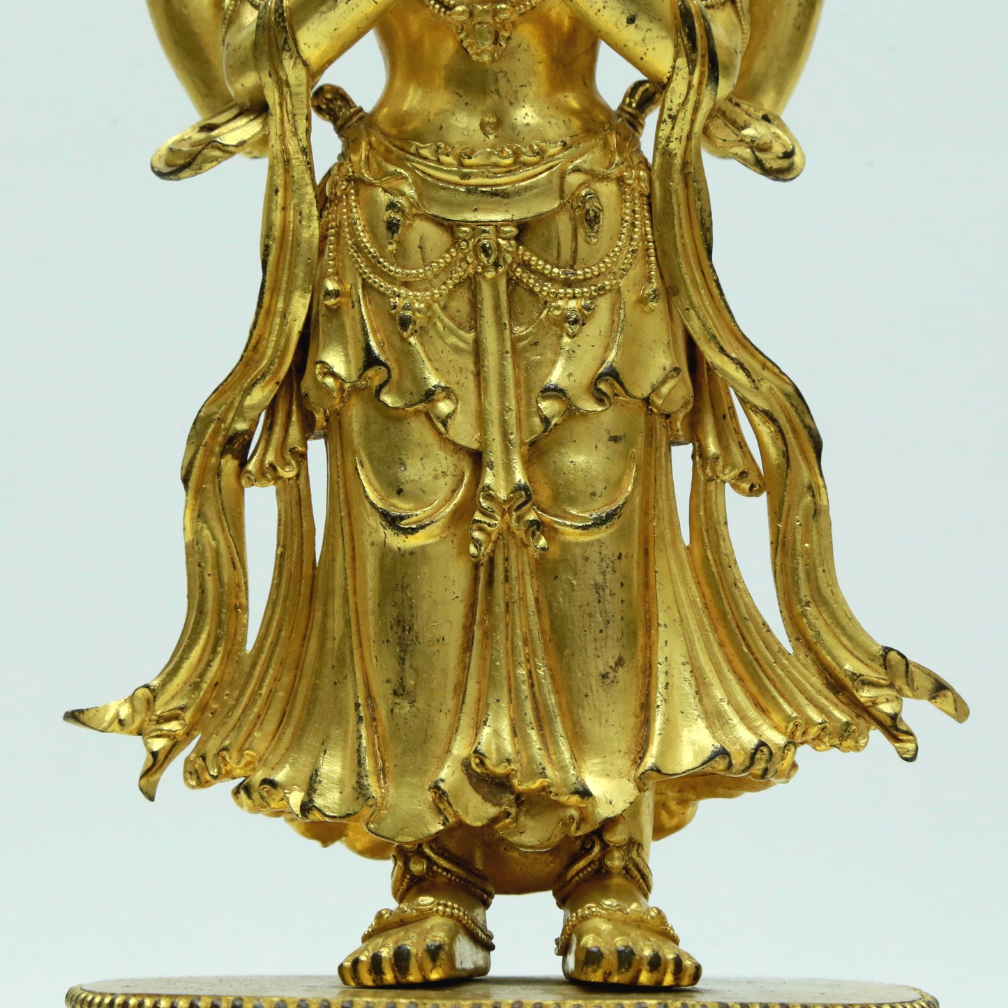 A Magnificent Gilt-Bronze Figure Of Four-Armed Avalokiteshvara