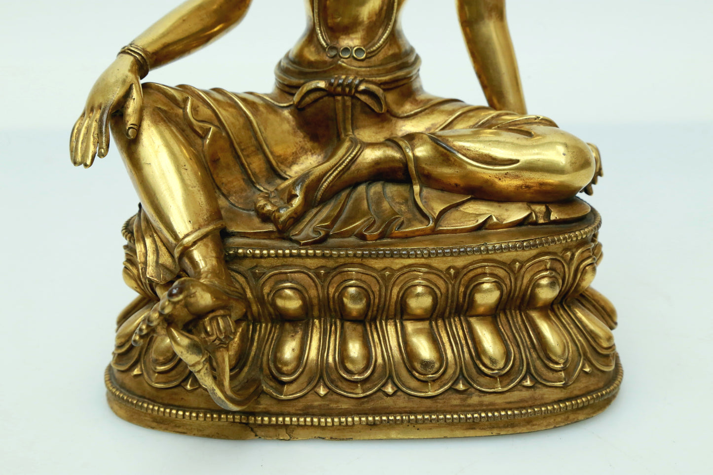 A Magnificent Gilt-Bronze Figure Of Green Tara With Inscriptions