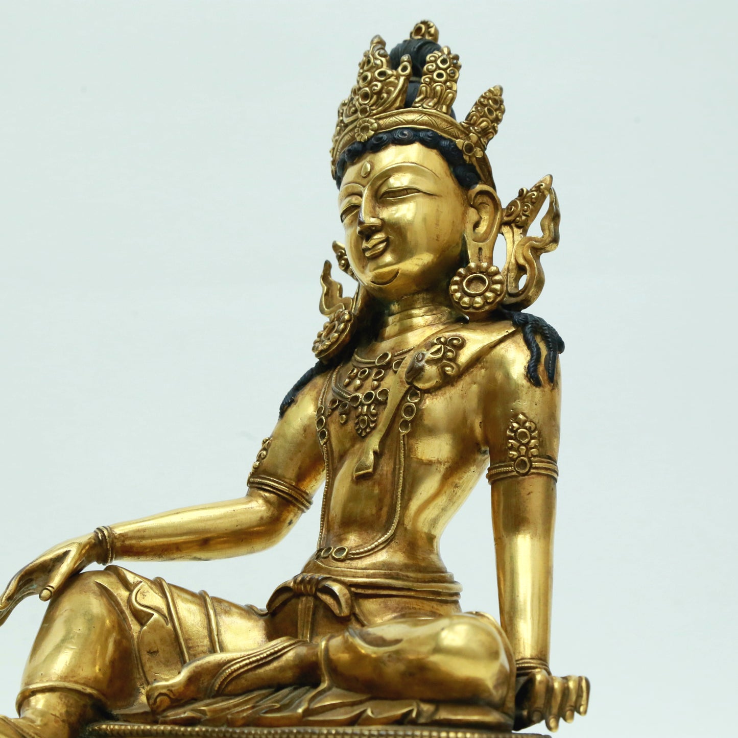 A Magnificent Gilt-Bronze Figure Of Green Tara With Inscriptions