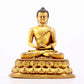 A majestic gilt bronze statue of Sakyamuni