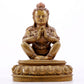 A solemn alloy copper inlaid silver Vajra statue