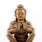 A solemn alloy copper inlaid silver Vajra statue