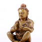 A solemn alloy copper inlaid silver Vajra statue