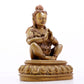 A solemn alloy copper inlaid silver Vajra statue