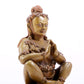 A solemn alloy copper inlaid silver Vajra statue