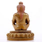 A solemn alloy copper inlaid silver Vajra statue