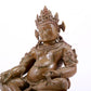 A solemn alloy copper inlaid silver statue of the God of Wealth