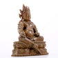 A solemn alloy copper inlaid silver statue of the God of Wealth