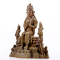 A solemn gilt bronze statue of Bodhisattva