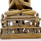 A solemn alloy copper statue of Gautama Buddha