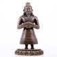 A majestic alloy copper figure inlaid with silver