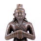 A majestic alloy copper figure inlaid with silver