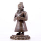 A majestic alloy copper figure inlaid with silver