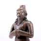 A majestic alloy copper figure inlaid with silver