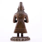 A majestic alloy copper figure inlaid with silver