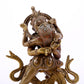 A solemn alloy copper inlaid silver Vajra statue