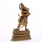 A solemn alloy copper inlaid silver Vajra statue