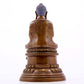 A solemn alloy copper inlaid silver statue of Gautama Buddha