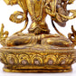 A majestic gilt bronze and silver statue of Tara