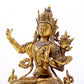 A majestic gilt bronze and silver statue of Tara